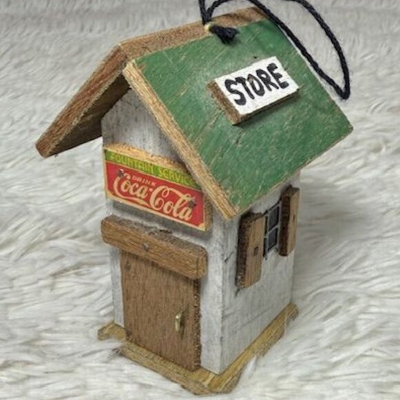 Vintage Coca-Cola Wood Country Store Ornament - Picture 1 of 10